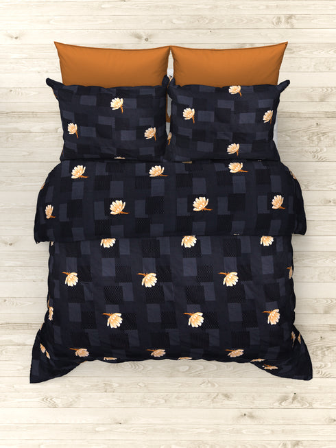 COCO KING 100% COTTON 160 TC KINGSIZE BEDSHEET WITH 2 PILLOW COVERS-9A